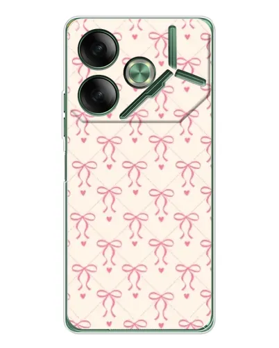 Чехол для TECNO Pova 7 с картинкой «Розовые бантики Coquette» Чехол для TECNO Pova 7 с картинкой «Розовые бантики Coquette»