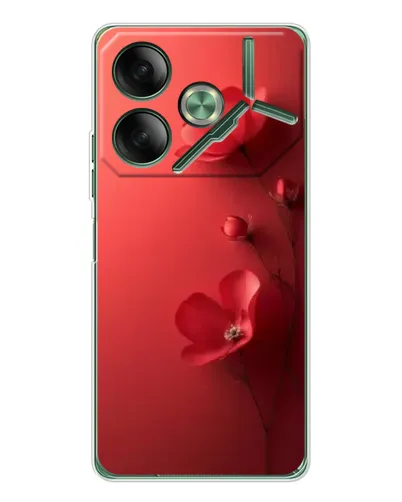 Чехол для TECNO Pova 7 с картинкой «Маковые соцветия»