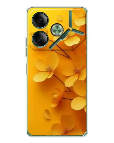 Чехол для TECNO Pova 7 с картинкой «Золотые лепестки»