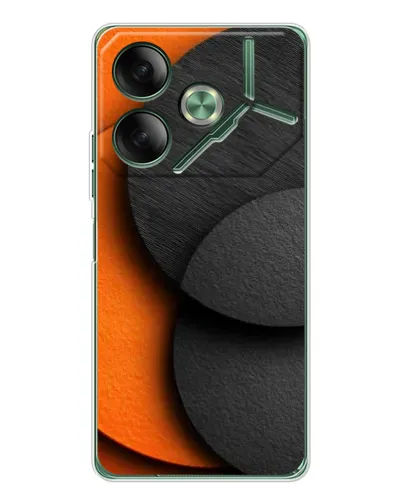 Чехол для TECNO Pova 7 с картинкой «Геометрия оранжевых кругов» Чехол для TECNO Pova 7 с картинкой «Геометрия оранжевых кругов»