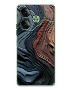 Чехол для TECNO Pova 7 с картинкой «Цветные волны каньона»