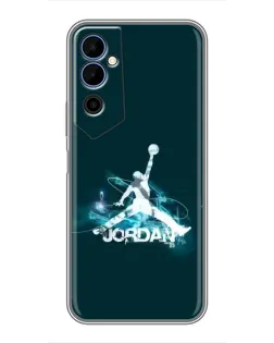 Чехол для TECNO POVA Neo 2 с картинкой «Jordan Blue Fire»