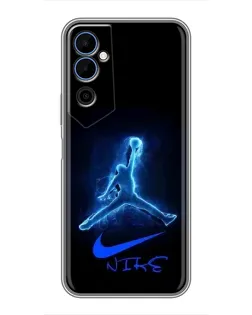 Чехол для TECNO POVA Neo 2 с картинкой «Jordan Neon Blue»