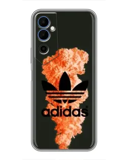 Чехол для TECNO POVA Neo 2 с картинкой «Оранжевый дым Adidas»