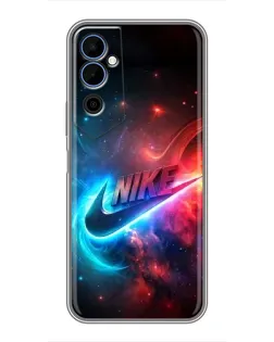 Чехол для TECNO POVA Neo 2 с картинкой «Огненный логотип Nike»