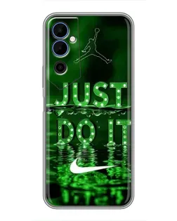Чехол для TECNO POVA Neo 2 с картинкой «Зеленый неоновый Nike»