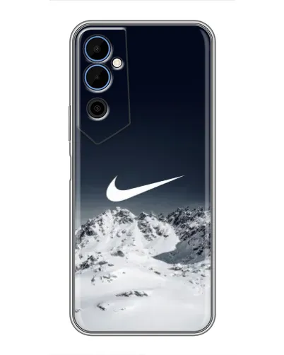 Чехол для TECNO POVA Neo 2 с картинкой «Nike — зимние горы» Чехол для TECNO POVA Neo 2 с картинкой «Nike — зимние горы»