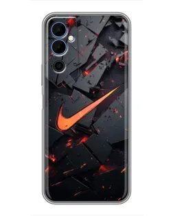 Чехол для TECNO POVA Neo 2 с картинкой «Nike — эффект разломов»