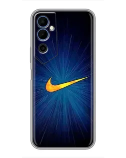 Чехол для TECNO POVA Neo 2 с картинкой «Синий пульс Nike»