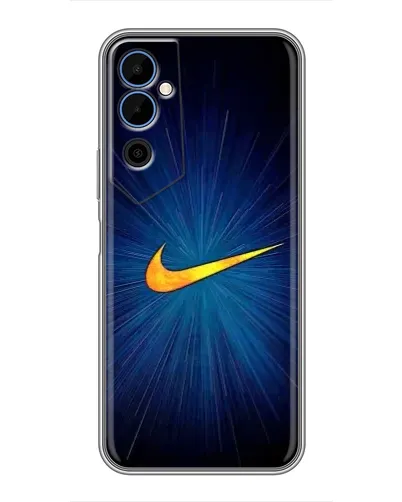 Чехол для TECNO POVA Neo 2 с картинкой «Синий пульс Nike» Чехол для TECNO POVA Neo 2 с картинкой «Синий пульс Nike»