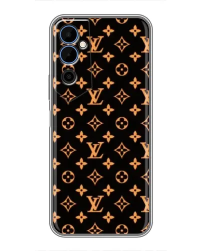 Чехол для TECNO POVA Neo 2 с картинкой «Золотая монограмма LV»