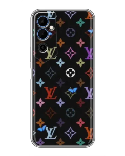 Чехол для TECNO POVA Neo 2 с картинкой «Цветная монограмма LV»