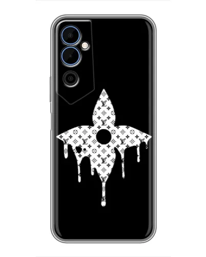 Чехол для TECNO POVA Neo 2 с картинкой «Цветочная монограмма»