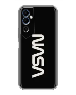 Чехол для TECNO POVA Neo 2 с картинкой «NASA — вертикальный логотип»