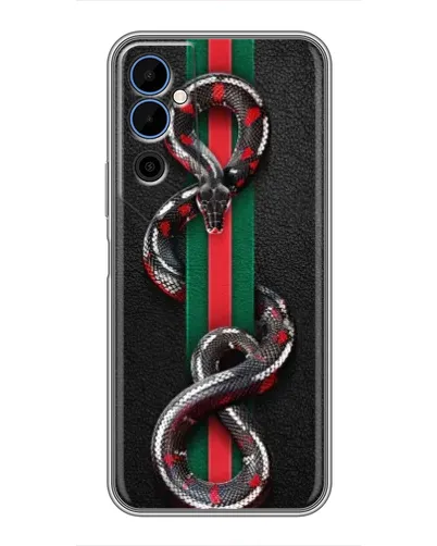 Чехол для TECNO POVA Neo 2 с картинкой «Gucci — змея на полосе» Чехол для TECNO POVA Neo 2 с картинкой «Gucci — змея на полосе»