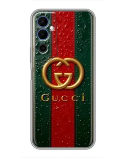 Чехол для TECNO POVA Neo 2 с картинкой «Gucci — фирменная полоса и золото» Чехол для TECNO POVA Neo 2 с картинкой «Gucci — фирменная полоса и золото»