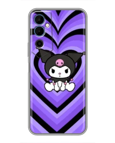 Чехол для TECNO POVA Neo 2 с картинкой «Kuromi и фиолетовые сердца»
