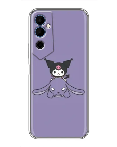 Чехол для TECNO POVA Neo 2 с картинкой «Kuromi на лиловом фоне»