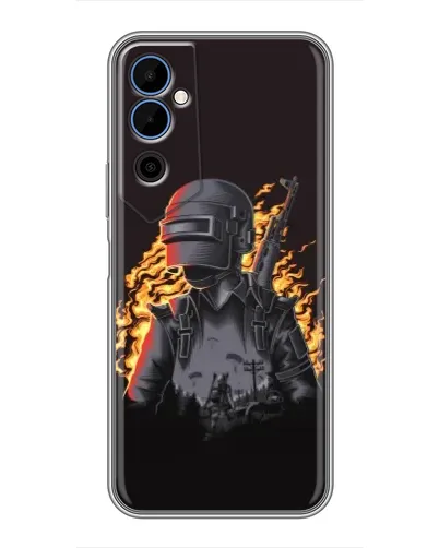 Чехол для TECNO POVA Neo 2 с картинкой «PUBG — огненный силуэт» Чехол для TECNO POVA Neo 2 с картинкой «PUBG — огненный силуэт»