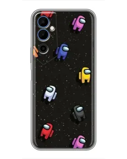 Чехол для TECNO POVA Neo 2 с картинкой «Космический паттерн Among Us»