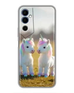 Чехол для TECNO POVA Neo 2 с картинкой «Пара единорогов»