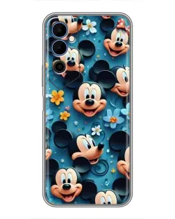 Чехол для TECNO POVA Neo 2 с картинкой «Паттерн Микки и Минни»
