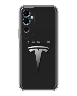Чехол для TECNO POVA Neo 2 с картинкой «Стальной логотип Tesla» Чехол для TECNO POVA Neo 2 с картинкой «Стальной логотип Tesla»