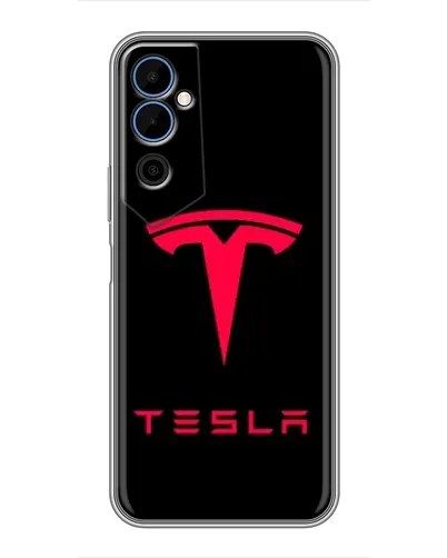 Чехол для TECNO POVA Neo 2 с картинкой «Tesla Red Logo»