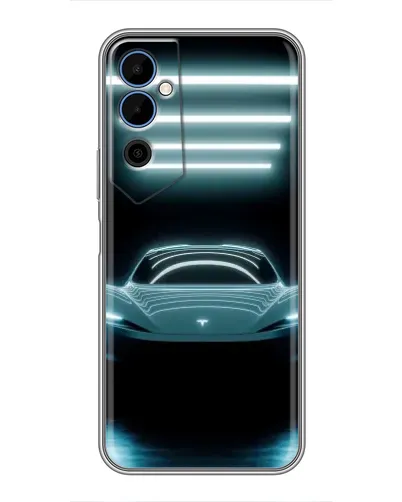 Чехол для TECNO POVA Neo 2 с картинкой «Tesla в неоне»