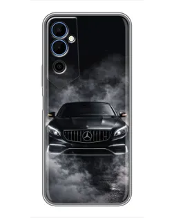 Чехол для TECNO POVA Neo 2 с картинкой «Mercedes в дыму»