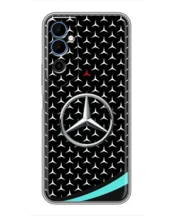 Чехол для TECNO POVA Neo 2 с картинкой «Mercedes — бирюзовый акцент»