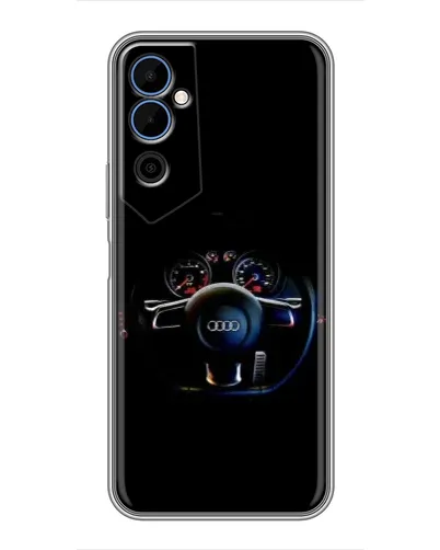 Чехол для TECNO POVA Neo 2 с картинкой «Салон Audi — руль»