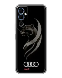 Чехол для TECNO POVA Neo 2 с картинкой «Графика — пантера и Audi»