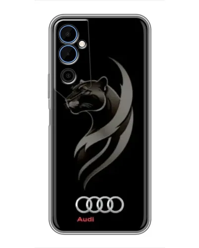 Чехол для TECNO POVA Neo 2 с картинкой «Графика — пантера и Audi»