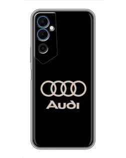 Чехол для TECNO POVA Neo 2 с картинкой «Audi — золотой логотип»
