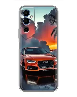 Чехол для TECNO POVA Neo 2 с картинкой «Audi — закат»