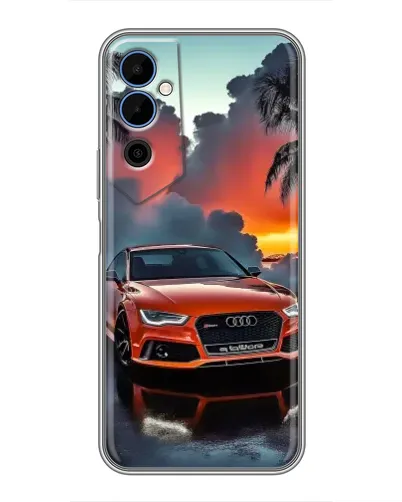 Чехол для TECNO POVA Neo 2 с картинкой «Audi — закат»