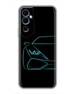 Чехол для TECNO POVA Neo 2 с картинкой «Голубой силуэт Lamborghini» Чехол для TECNO POVA Neo 2 с картинкой «Голубой силуэт Lamborghini»