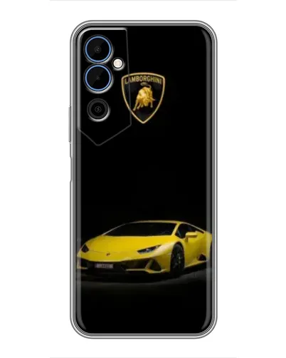 Чехол для TECNO POVA Neo 2 с картинкой «Lamborghini желтый акцент»
