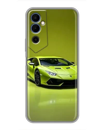 Чехол для TECNO POVA Neo 2 с картинкой «Салатовый Lamborghini Huracan»