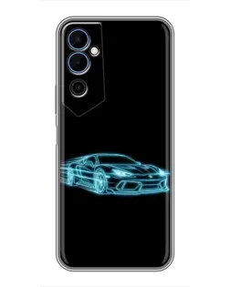 Чехол для TECNO POVA Neo 2 с картинкой «Неоновый контур Lamborghini» Чехол для TECNO POVA Neo 2 с картинкой «Неоновый контур Lamborghini»