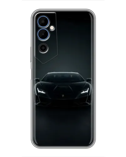 Чехол для TECNO POVA Neo 2 с картинкой «Черный Lamborghini Aventador»