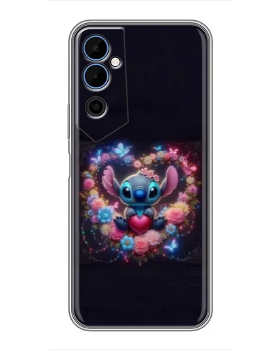 Чехол для TECNO POVA Neo 2 с картинкой «Stitch в цветах» Чехол для TECNO POVA Neo 2 с картинкой «Stitch в цветах»