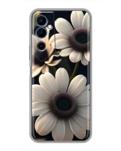 Чехол для TECNO POVA Neo 2 с картинкой «Белые маргаритки макро»