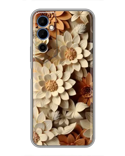 Чехол для TECNO POVA Neo 2 с картинкой «Бежевый флористический декор»