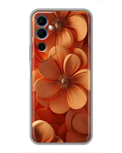 Чехол для TECNO POVA Neo 2 с картинкой «Оранжевый макро цветок»