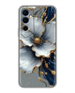 Чехол для TECNO POVA Neo 2 с картинкой «Белый цветок и золотой флюид» Чехол для TECNO POVA Neo 2 с картинкой «Белый цветок и золотой флюид»