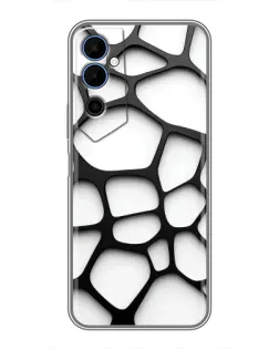 Чехол для TECNO POVA Neo 2 с картинкой «Белая объемная сетка» Чехол для TECNO POVA Neo 2 с картинкой «Белая объемная сетка»