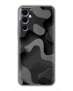 Чехол для TECNO POVA Neo 2 с картинкой «Темный абстрактный камуфляж»