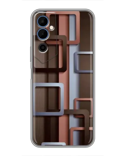Чехол для TECNO POVA Neo 2 с картинкой «Коричневые объемные квадраты» Чехол для TECNO POVA Neo 2 с картинкой «Коричневые объемные квадраты»